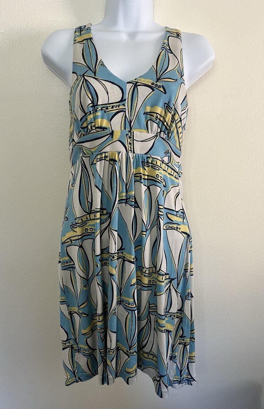 Lilly Pulitzer Women's Girls Patty Nautical Sailboat Dress Beach Club Cruise XS
